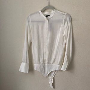 J.Crew Stretch Tailored Perfect Bodysuit in Silk